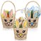 SiliFine 3 Pack Woven Straw Bunny Baskets with Handle, 3 Sizes, Rabbit