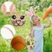 SiliFine 3 Pack Woven Straw Bunny Baskets with Handle, 3 Sizes, Rabbit