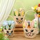 SiliFine 3 Pack Woven Straw Bunny Baskets with Handle, 3 Sizes, Rabbit