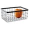 Get G.E.T. 9" X 6" Silver Rectangular Storage Metal Basket