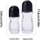 Rosojodg Black Lid Clear Glass Roll on Containers 30ML Empty Glass Roller Bottles with Plastic Roller Ball, Portable Leak Proof Massage Roller Ball Bottles Cap for Deodorant Essential Oils Perfume