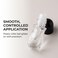 Rosojodg Black Lid Clear Glass Roll on Containers 30ML Empty Glass Roller Bottles with Plastic Roller Ball, Portable Leak Proof Massage Roller Ball Bottles Cap for Deodorant Essential Oils Perfume