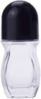 Rosojodg Black Lid Clear Glass Roll on Containers 30ML Empty Glass Roller Bottles with Plastic Roller Ball, Portable Leak Proof Massage Roller Ball Bottles Cap for Deodorant Essential Oils Perfume