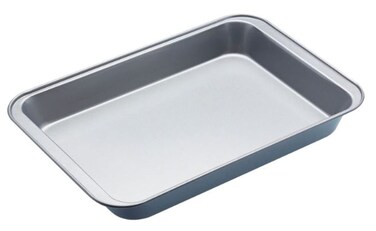KitchenCraft Kc2Bk3 Roasting Tin/Baking Tray with Non Stick Coating, 31 X 20 Cm, Silver