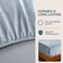 Cathay Home King Size Flannel Plush Fitted Sheet Only, Blue Fog