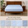 Cathay Home King Size Flannel Plush Fitted Sheet Only, Blue Fog