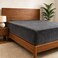 Cathay Home King Size Flannel Plush Fitted Sheet Only, Gray