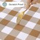 Misaya Rectangular Waterproof Vinyl Table Cloth, Flannel Backed Tablecloth