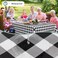 Misaya Rectangular Waterproof Vinyl Table Cloth, Flannel Backed Tablecloth