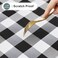 Misaya Rectangular Waterproof Vinyl Table Cloth, Flannel Backed Tablecloth