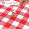 Misaya Round Waterproof Vinyl Table Cloth, Flannel Backed Tablecloth