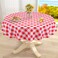 Misaya Round Waterproof Vinyl Table Cloth, Flannel Backed Tablecloth