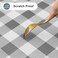 Misaya Square Waterproof Vinyl Table Cloth, Flannel Backed Tablecloth