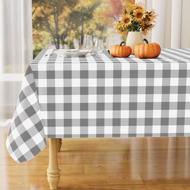 Misaya Square Waterproof Vinyl Table Cloth, Flannel Backed Tablecloth