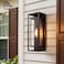 Mirrea 18" Modern Outdoor Porch Wall Light, Oil Rubbed Bronze, 2 Pack