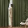 Miulee Olive Green Semi Sheer Privacy Curtains Drapes 2 Panels 52W X 84L