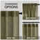 Miulee Light Olive Green Linen Curtains 52X84 Inch Long 2 Panel for Bedroom