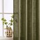 Miulee Light Olive Green Linen Curtains 52X84 Inch Long 2 Panel for Bedroom