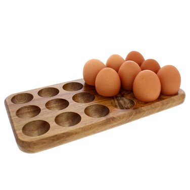 Gui's chicken coop Rustic Wooden Egg Tray, 18 Eggs