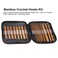Walfront 20PCS Bamboo Crochet Hooks Needles Knit Weave Craft Yarn Diy Sewing Tools Knitting Bamboo Crochet Hook Set with Case Diy Tools