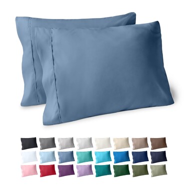 Bare Home Pillowcases Open End (King Set of 2, Coronet Blue)