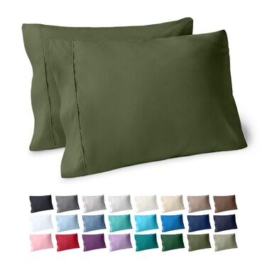 Bare Home Pillowcases Open End (King Set of 2, Cypress)