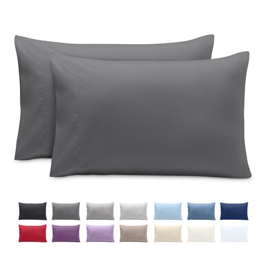 Bare Home Pillowcases Envelope (Queen Set of 2, Grey)