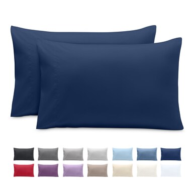 Bare Home Pillowcases Envelope (Standard Set of 2, Dark Blue)