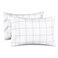 Bare Home Pillowcases Open (Standard Set of 2, Modern Plaid - White/Grey)