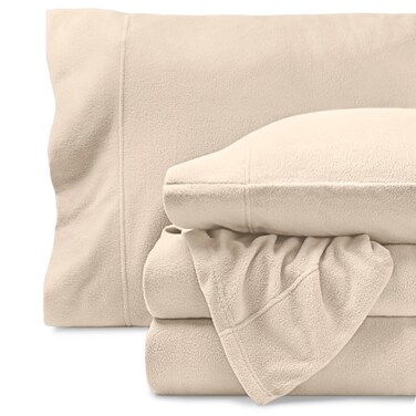 Bare Home Super Soft Fleece Sheet Set (Twin, Sand)
