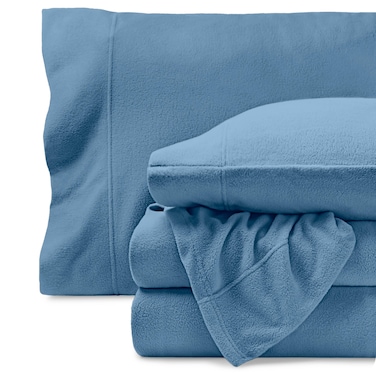 Bare Home Super Soft Fleece Sheet Set (Split King, Coronet Blue)
