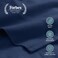 Bare Home Full XL Flannel Sheet Set 100% Cotton (Full XL, Dark Blue)