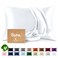 Bare Home 100% Mulberry Silk Pillowcase Hidden Zipper (King, White)