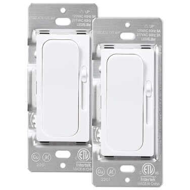 Torchstar 2-Pack 0-10V LED Dimmer Switch, Single-Pole or 3-WAY Light Switch