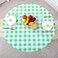Smiry 36"-44" Picnic Table Cloth, Flannel Backed Vinyl Fitted Tablecloths
