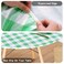 Smiry 36"-44" Picnic Table Cloth, Flannel Backed Vinyl Fitted Tablecloths