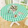 Smiry 36"-44" Picnic Table Cloth, Flannel Backed Vinyl Fitted Tablecloths