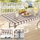 Smiry 6 Foot Picnic Table Cloth, Flannel Backed Fitted Vinyl Tablecloths