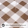 Smiry 6 Foot Picnic Table Cloth, Flannel Backed Fitted Vinyl Tablecloths
