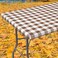 Smiry 6 Foot Picnic Table Cloth, Flannel Backed Fitted Vinyl Tablecloths