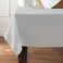 Pomp Silver 52" X 52" Premium Polyester Tablecloth Wrinkle + Stain Resistant Easy Care Fabric Fits 6FT Rectangle Table