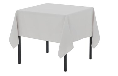 Pomp Silver 52" X 52" Premium Polyester Tablecloth Wrinkle + Stain Resistant Easy Care Fabric Fits 6FT Rectangle Table