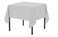 Pomp Silver 52" X 52" Premium Polyester Tablecloth Wrinkle + Stain Resistant Easy Care Fabric Fits 6FT Rectangle Table