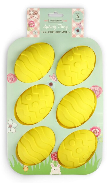Handstand Kitchen Decorated Easter Egg Shaped Cupcake and Muffin Pan