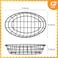 Hushee 12 Pcs Wire Fast Food Baskets Bulk, Bread Chip Basket, Black Oval