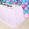 SoarDream Iridescent White Sequin Tablecloth 90"x156" Wedding Table Cloth