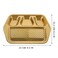 Kichvoe Stainless Steel Divided Plate Rectangular 3 Compartments