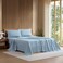 Lacoste 100% Cotton Percale 3-Piece Sheet Set, Allure Blue, Twin