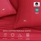Lacoste 100% Cotton Percale 3-Piece Sheet Set, Chili Pepper, Twin XL