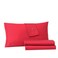 Lacoste 100% Cotton Percale 4-Piece Sheet Set, Chili Pepper, Cal King